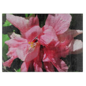 Doppelrosa Hibiskus Cutting Board Schneidebrett (Vorderseite)