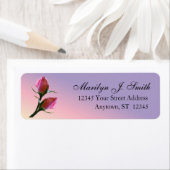 Doppelrosa Rosen auf Lila (Insitu)