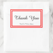 Doppelroter Schnitt - Rechteck Rechteckiger Aufkleber (Tasche)