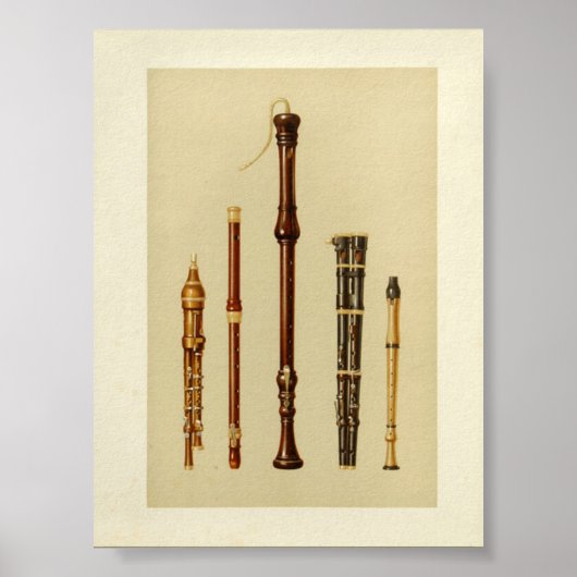 Doppelrutschen, deutscher Flötenschlag, Flötendusc Poster (Vorne)