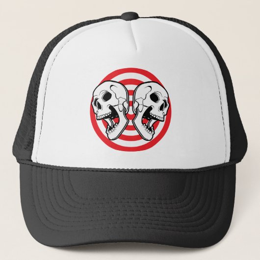 Doppelschädel-Ziel Truckerkappe (Vorderseite)