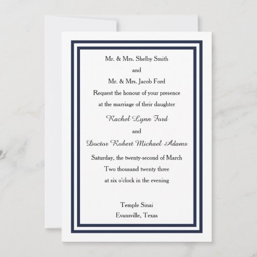 Doppelschiff - Einladung zur Hochzeit (Vorderseite)