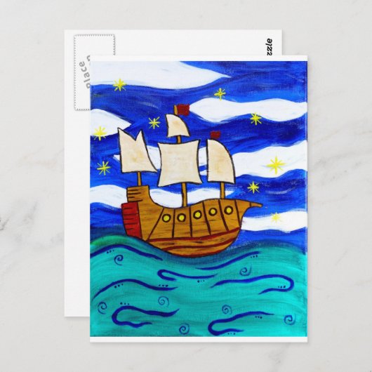 Doppelschiff Postkarte (Vorne/Hinten)