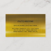 Doppelschlüssel | Gold Metallic | AUTO Visitenkarte (Rückseite)