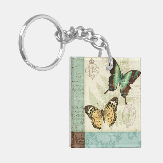 Doppelschmetterlinge Schlüsselanhänger (Vorderseite links)