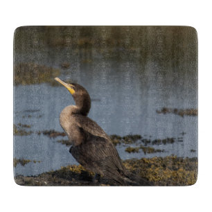 Doppelschnabelkormoran schneidebrett