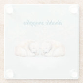 Doppelschnecken Twin Baby Dusche Glasuntersetzer (Rückseite)