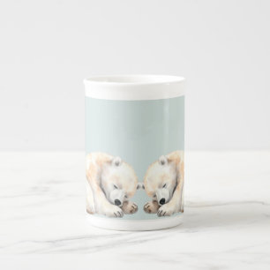 Doppelschnecken Twin Baby Dusche Porzellantasse