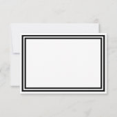 Doppelschwarzer Trim-Empfang-Einblick Einladung (Rückseite)