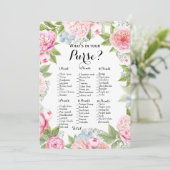 Doppelseite - 2 Brautparty Games Pursuit | Wünsche Einladung (Stehend Vorderseite)