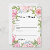 Doppelseite - 2 Brautparty Games Pursuit | Wünsche Einladung (Rückseite)