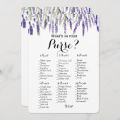 Doppelseite - 2 Brautparty Games Pursuit | Wünsche Einladung (Vorne/Hinten)