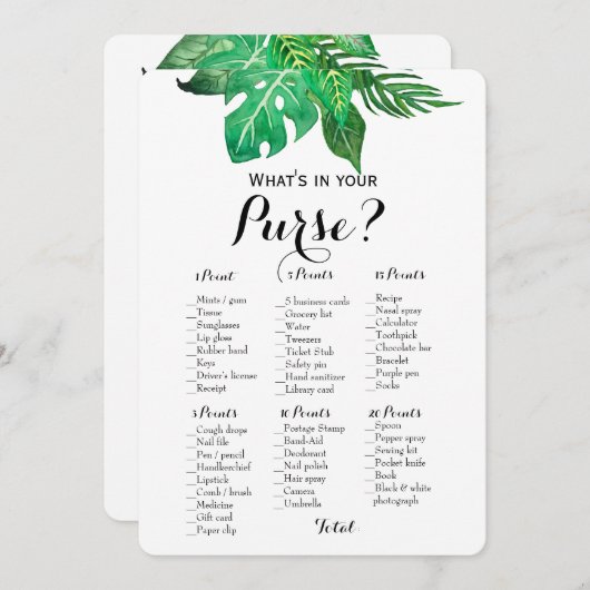 Doppelseite - 2 Brautparty Games Pursuit | Wünsche Einladung (Vorne/Hinten)