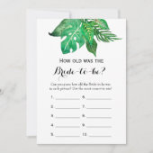 Doppelseitig - 2 Brautparty-Game-Wie alt | Ratschl Einladung (Vorderseite)