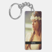 Doppelseitig 2 Foto und Name Akryllischer Schlüsse Schlüsselanhänger (Vorderseite links)