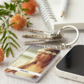 Doppelseitig 2 Foto und Name Akryllischer Schlüsse Schlüsselanhänger (Vorderseite rechts)