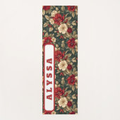 Doppelseitig, Blumen & diagonale Streifen Yogamatte (Vorderseite)