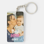 Doppelseitig. Foto. Die beste MAMA aller Zeiten. Schlüsselanhänger (Rückseite)