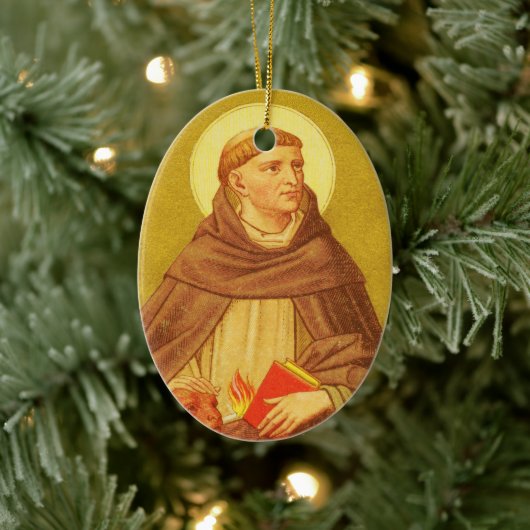 Doppelseitig gelegene St. Dominic de Guzman (PM 02 Keramik Ornament (Baum)
