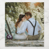 Doppelseitig Ihr eigenes Foto für Hochzeiten hinzu Weinetikett (Einzelnes Label)