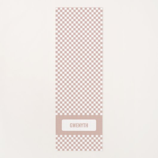 Doppelseitig personalisiertes Schachrosa Yogamatte (Vorderseite)