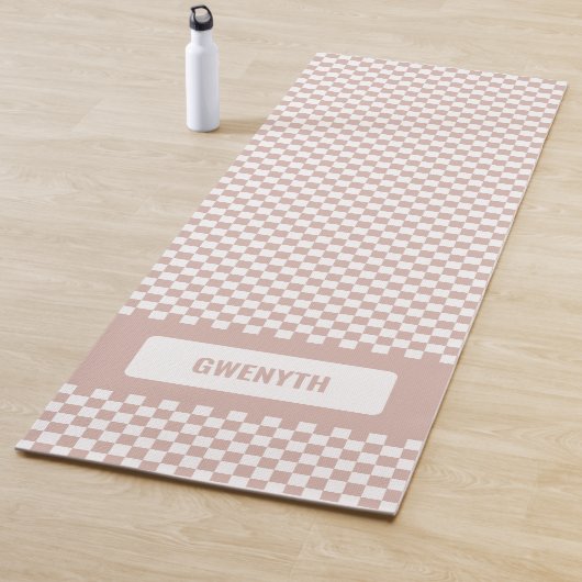 Doppelseitig personalisiertes Schachrosa Yogamatte (Beispiel)