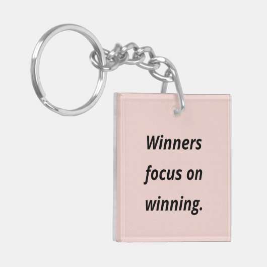 Doppelseitig rosa und grün Motivierend Schlüsselanhänger (Vorderseite links)