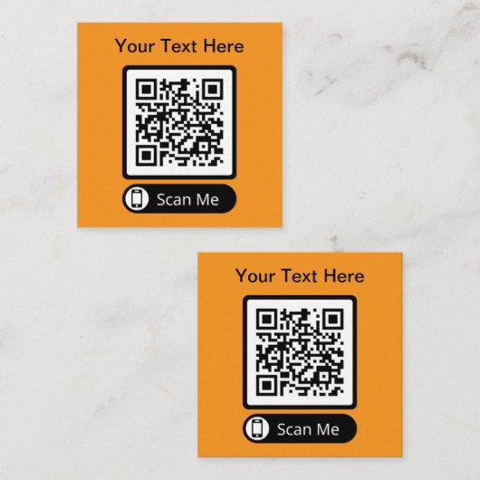 Doppelseitig scannbarer QR-Code Quadratische Visitenkarte (Vorne/Hinten)
