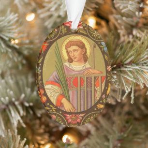 Doppelseitig St. Lawrence von Rom (PM 04) Acrylisc Ornament