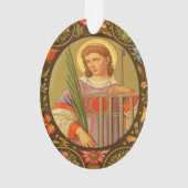 Doppelseitig St. Lawrence von Rom (PM 04) Acrylisc Ornament (Rückseite)