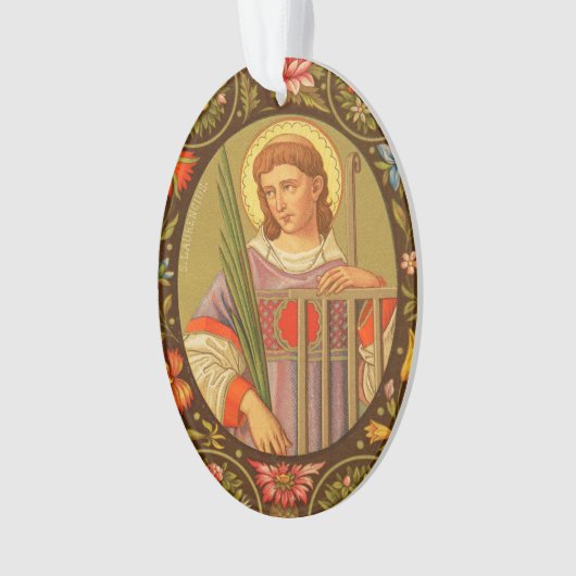 Doppelseitig St. Lawrence von Rom (PM 04) Acrylisc Ornament (Vorderseite)