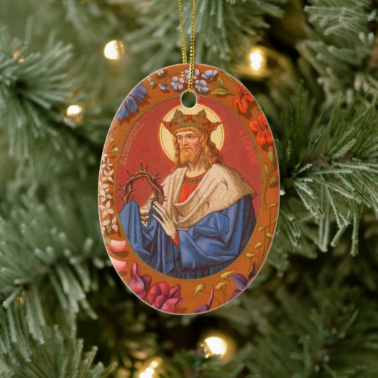 Doppelseitig St. Louis IX König (PM 05) Keramikornament (Baum)