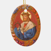 Doppelseitig St. Louis IX König (PM 05) Keramikornament (Hinten)
