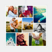 Doppelseitige 18-Foto-Rundmetallverzierung Ornament Aus Metall (Vorderseite)