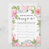 Doppelseitige - 2 Kinderduschspiele - Wie alt | Be Einladung (Vorderseite)