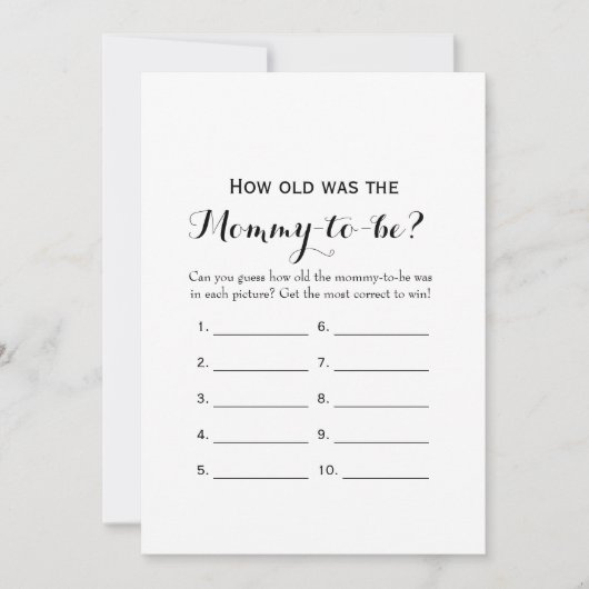 Doppelseitige - 2 Kinderduschspiele - Wie alt | Be Einladung (Vorderseite)