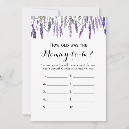 Doppelseitige - 2 Kinderduschspiele - Wie alt | Be Einladung (Vorderseite)