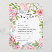 Doppelseitige - 2 x Baby-Duschspiele Einladung (Vorne/Hinten)