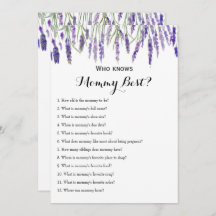 Doppelseitige - 2 x Baby-Duschspiele