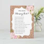 Doppelseitige - 2 x Baby Shower Games Einladung (Stehend Vorderseite)