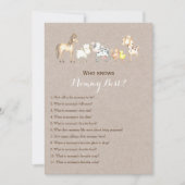 Doppelseitige - 2 x Baby Shower Games Einladung (Vorderseite)