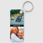 Doppelseitige 4 Foto & Name Schlüsselanhänger (Rückseite)