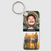 Doppelseitige 4 Foto & Name Schlüsselanhänger (Vorderseite)