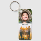 Doppelseitige 4 Foto & Name Schlüsselanhänger (Vorderseite)