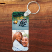 Doppelseitige 4 Foto & Name Schlüsselanhänger (Rückseite)