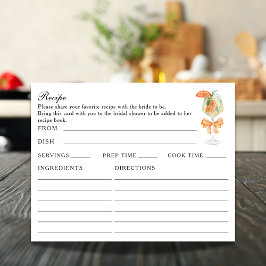 Doppelseitige Aperol Spritz Bridal Rezept Card Begleitkarte