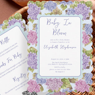 Doppelseitige Baby-In-Bloom-Baby-Shower-Einladung Einladung