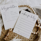 Doppelseitige Babyduschwünsche und -vorhersage Einladung