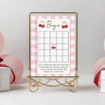 Doppelseitige Babyshower-Spiele Cherry Sweet