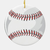 Doppelseitige Baseball-Verzierung Keramikornament (Hinten)